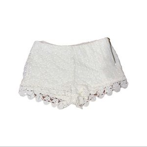 BLACK SWAN Lace Shorts With Zipper